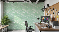 Minimalist Jungle Sage Pattern Wallpaper⁠