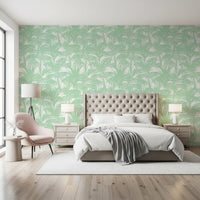 Minimalist Jungle Sage Pattern Wallpaper⁠