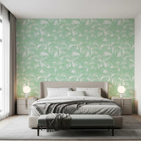 Minimalist Jungle Sage Pattern Wallpaper⁠