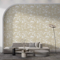 Minimalist Tropical Frond Pattern Wallpaper⁠