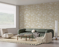 Minimalist Tropical Frond Pattern Wallpaper⁠