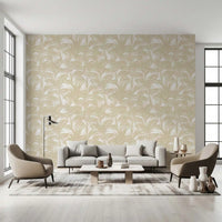 Minimalist Tropical Frond Pattern Wallpaper⁠