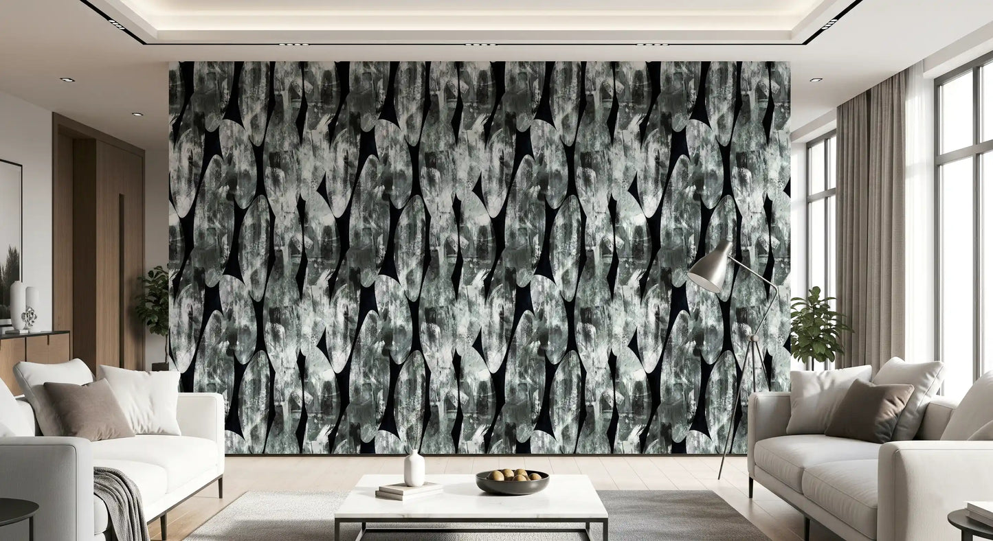 Monochromatic Abstract Brushstroke Wallpaper⁠