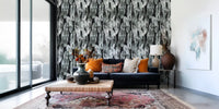 Monochromatic Abstract Brushstroke Wallpaper⁠