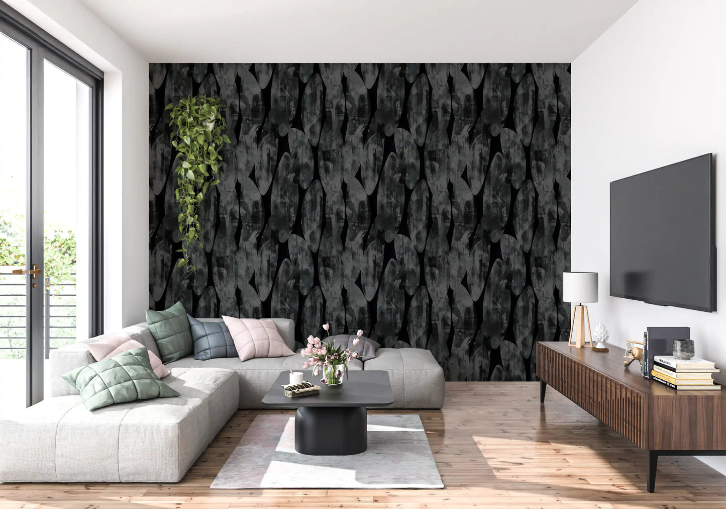 Urban Shadows Painterly Expression Wallpaper⁠