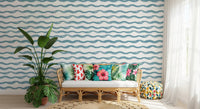 Abstract Ocean Flow Motif Wallpaper⁠