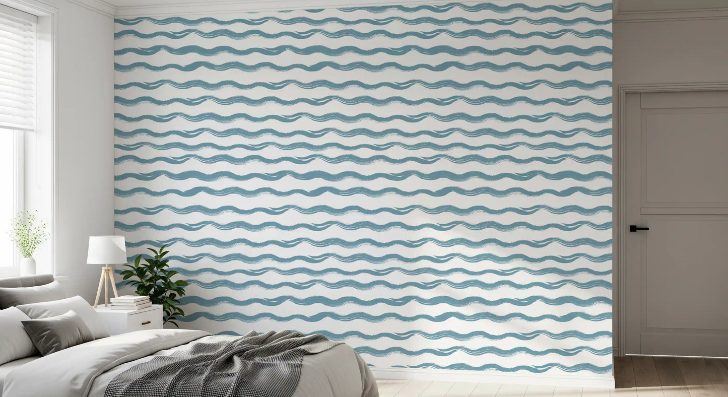 Abstract Ocean Flow Motif Wallpaper⁠