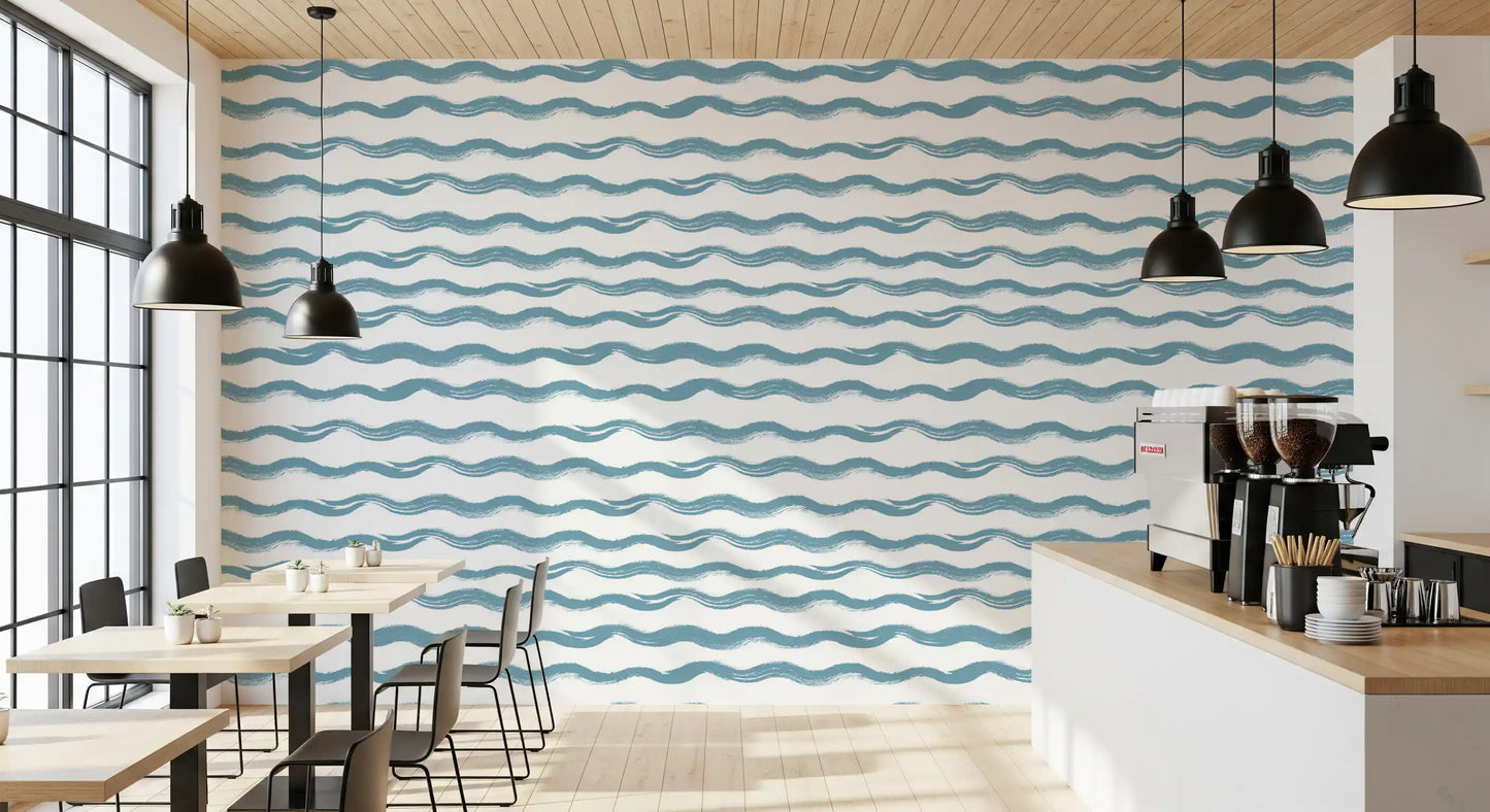 Abstract Ocean Flow Motif Wallpaper⁠