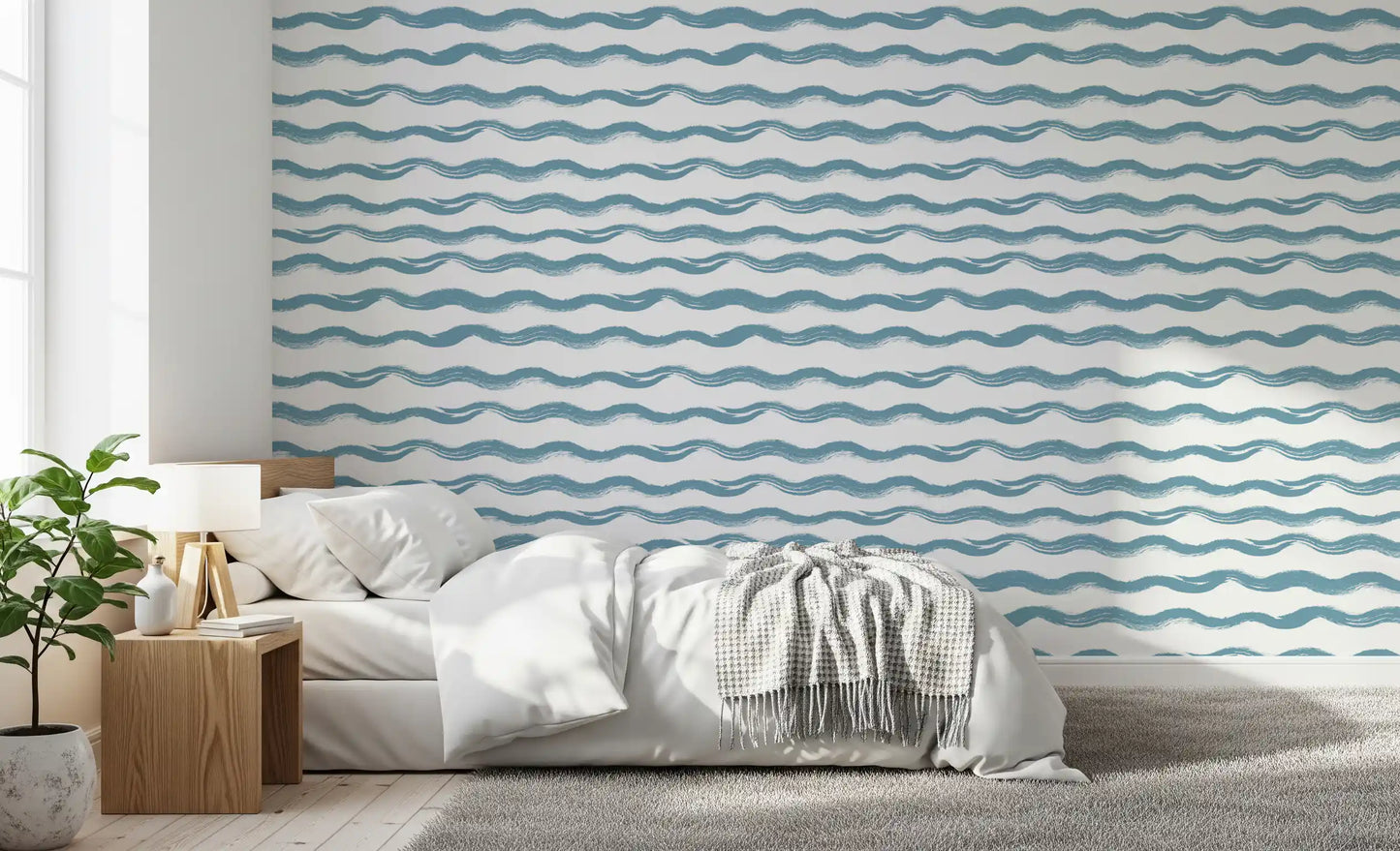 Abstract Ocean Flow Motif Wallpaper⁠