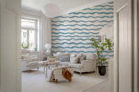 Abstract Ocean Flow Motif Wallpaper⁠