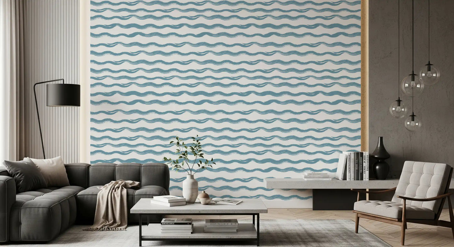 Abstract Ocean Flow Motif Wallpaper⁠