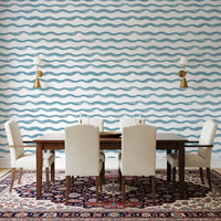 Abstract Ocean Flow Motif Wallpaper⁠
