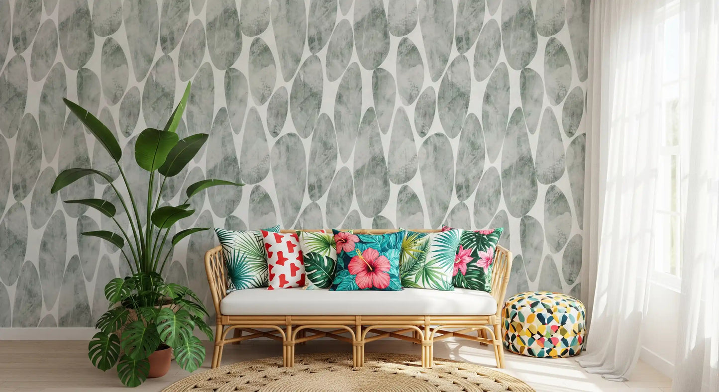 Muted Sage Pebbled Texture Wallpaper⁠