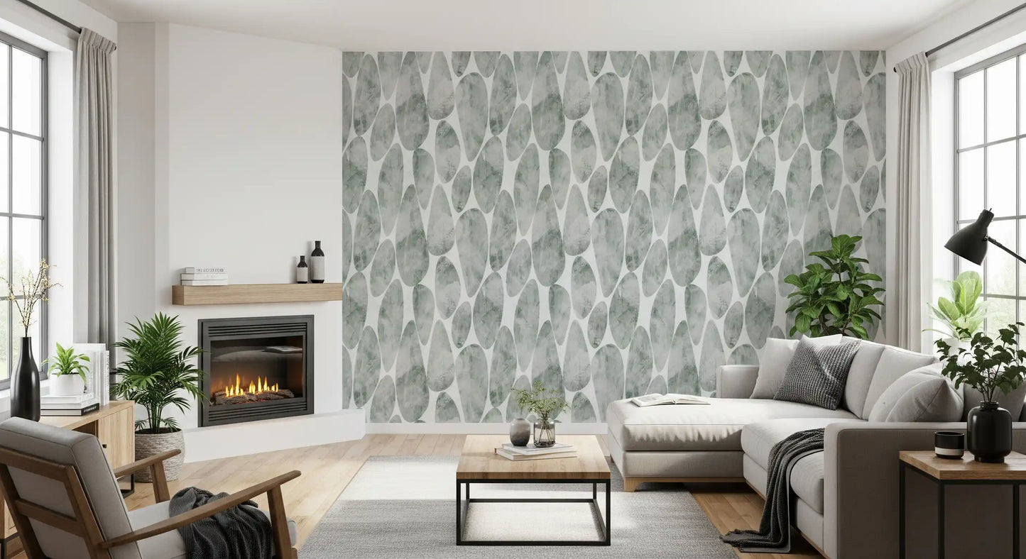 Muted Sage Pebbled Texture Wallpaper⁠