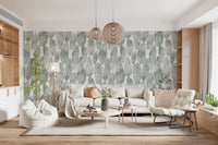Muted Sage Pebbled Texture Wallpaper⁠
