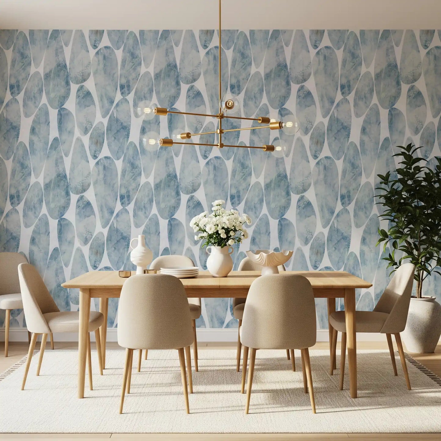 Cerulean Pebbled Texture Wallpaper⁠
