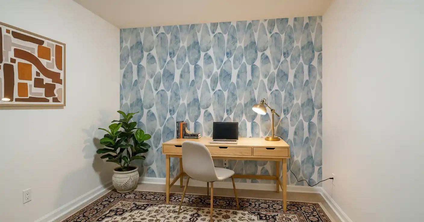 Cerulean Pebbled Texture Wallpaper⁠