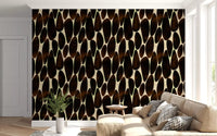 Interlocking Dark Brushstroke Motif Wallpaper⁠