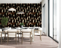 Interlocking Dark Brushstroke Motif Wallpaper⁠