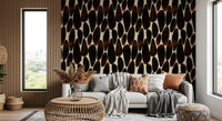 Interlocking Dark Brushstroke Motif Wallpaper⁠