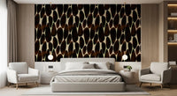 Interlocking Dark Brushstroke Motif Wallpaper⁠