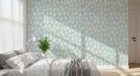 Soft Blue and Cream Dotted Texture Wallpaper⁠