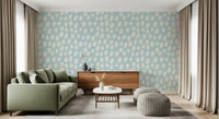 Soft Blue and Cream Dotted Texture Wallpaper⁠