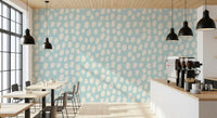 Soft Blue and Cream Dotted Texture Wallpaper⁠