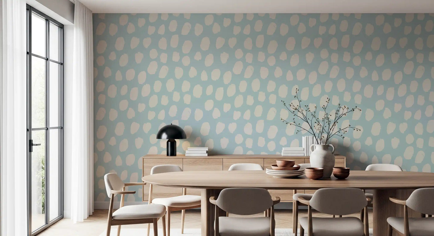 Soft Blue and Cream Dotted Texture Wallpaper⁠