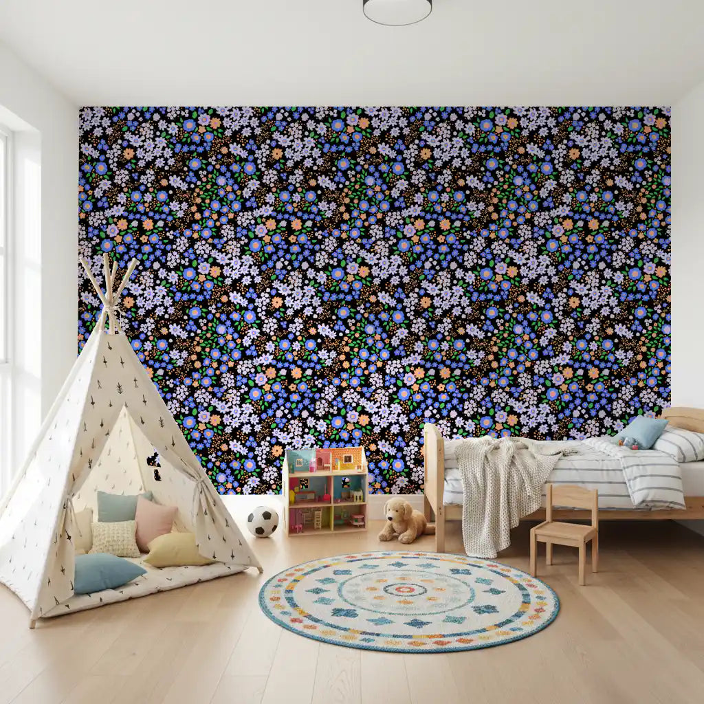 Boho Garden Blooms Wallpaper⁠
