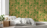 Abstract Tropical Palm Frond Print Wallpaper⁠