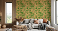 Abstract Tropical Palm Frond Print Wallpaper⁠