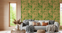 Abstract Tropical Palm Frond Print Wallpaper⁠