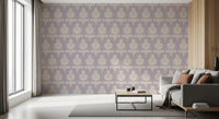 Lilac Heritage Damask Motif Wallpaper⁠