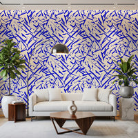 HAllway lit up by the cobalt motion pattern wallpaper GD12231
