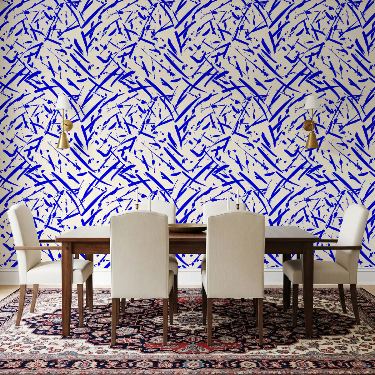 Overlapping blue marks build the abstract motion wallpaper GD12231
