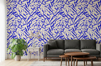 Fast cobalt strokes cross the Dynamic Cobalt Motion Pattern Wallpaper GD12231
