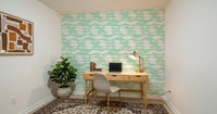 Horizontal ripples drift over ivory on the linear wallpaper GD12233
