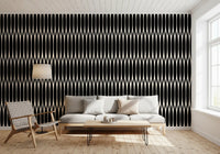 Silver highlights edge the arches on this Minimalist Vertical Lattice wallpaper GD12234