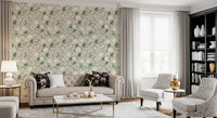 Wild meadow silhouettes cover this Minimalist Sage wallpaper GD12237