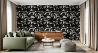 Monochrome Tropical Palm Silhouette Wallpaper⁠