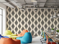 Geometric Art Deco Fan Pattern Wallpaper⁠