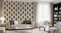 Geometric Art Deco Fan Pattern Wallpaper⁠