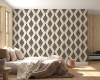 Geometric Art Deco Fan Pattern Wallpaper⁠