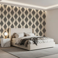 Geometric Art Deco Fan Pattern Wallpaper⁠