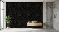 Tonal charcoal deepens the minimalist flow wallpaper GD12241
