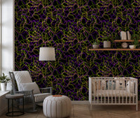 Tangled Glow Modern Art Wallpaper⁠