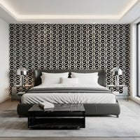 Interlocking Monochrome Curves Wallpaper⁠