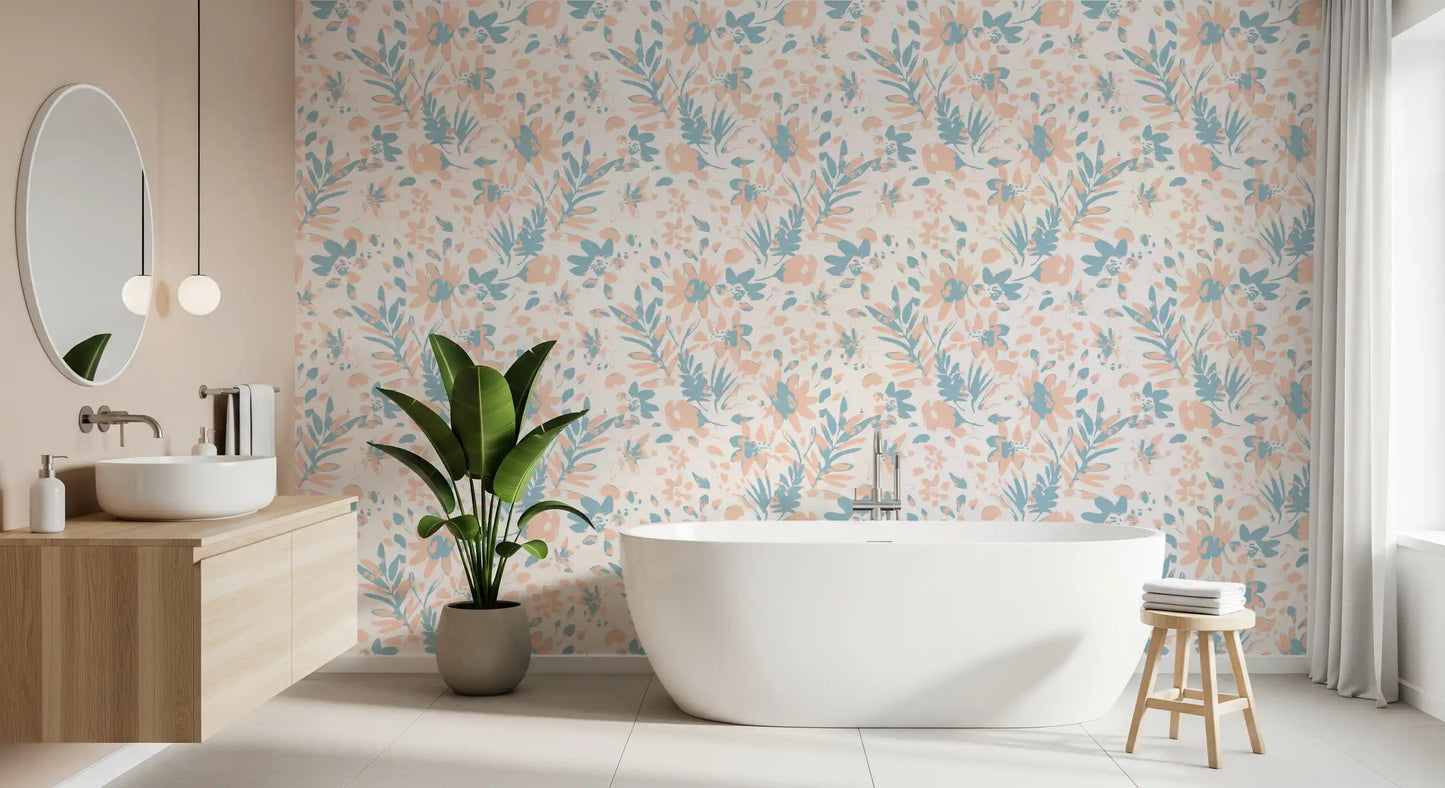 Soft Watercolor Petal Motif Wallpaper⁠