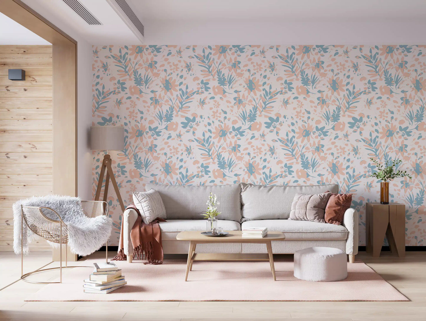 Soft Watercolor Petal Motif Wallpaper⁠